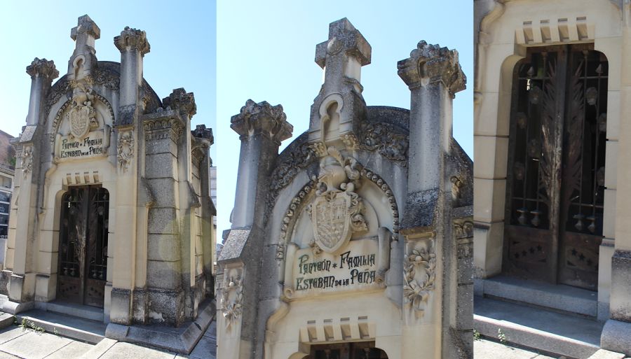 Panteón de la familia Esteban de la Peña (tercera sección del Patio de Santa Gertrudis en el Cementerio Sacramental de San Justo)