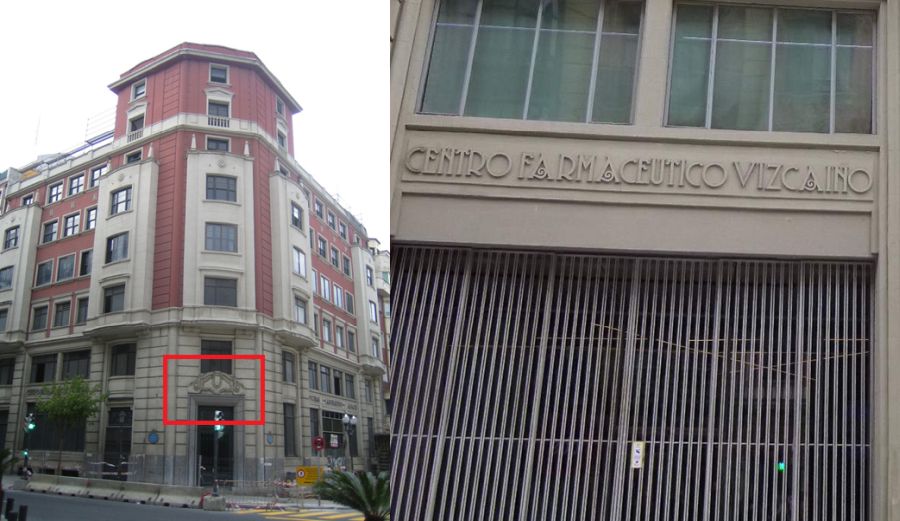 Centro Farmacéutico Vizcaíno (actual sede de Oficinas de Naturgas Energía. General Concha, 20)
