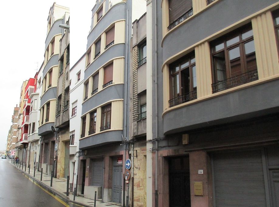 Calle Numa Guilhou 34 es Art Decó de Gijón Streamline Moderne