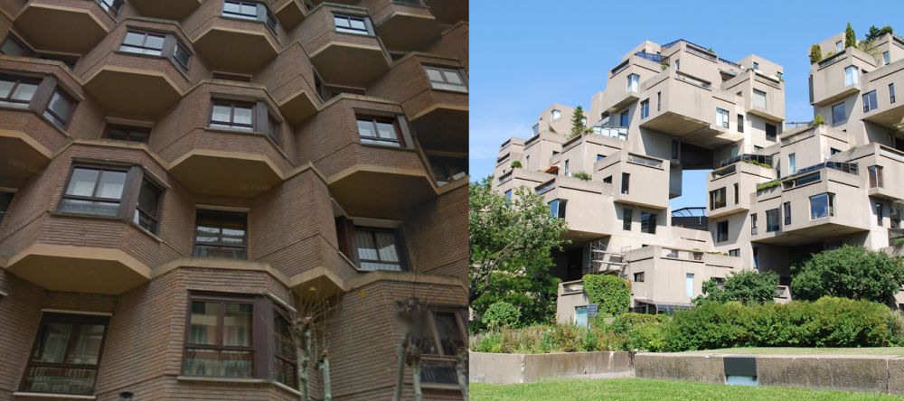 Vivienda modular años 60 Burgos y Habitat 67
