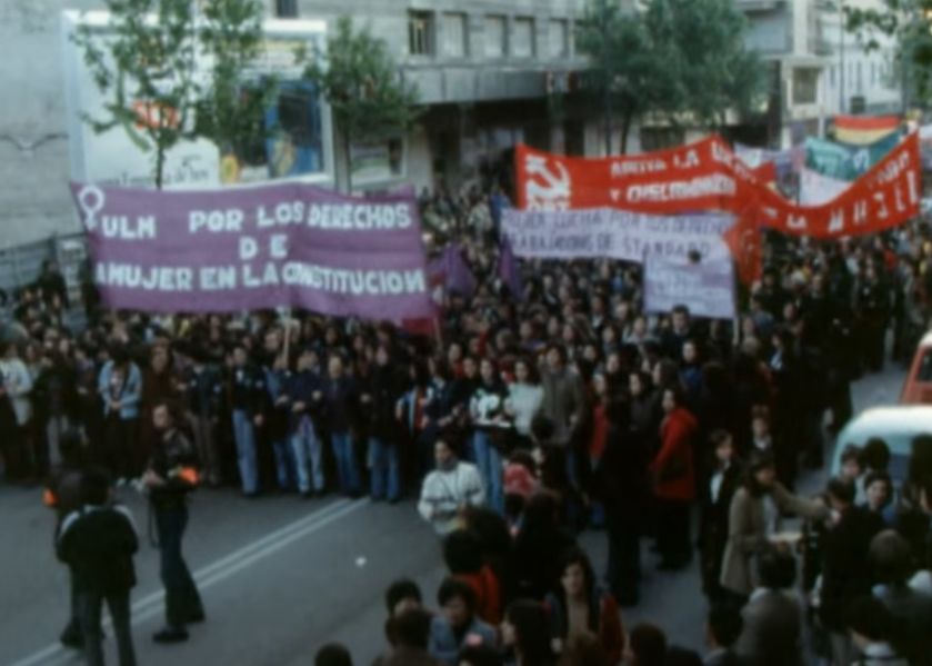 Manifestación feminista 1978 a favor aborto