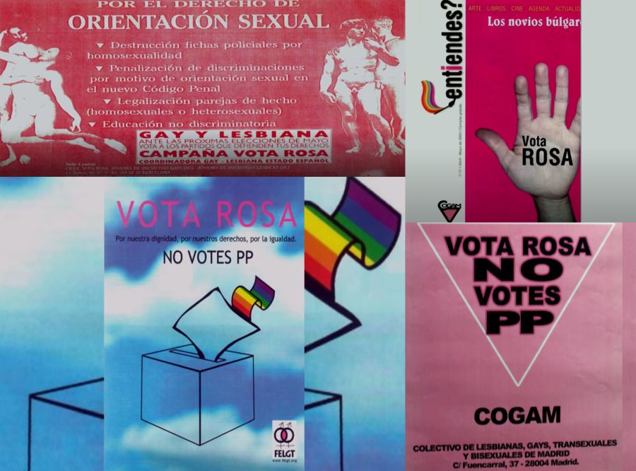Carteles del Vota Rosa