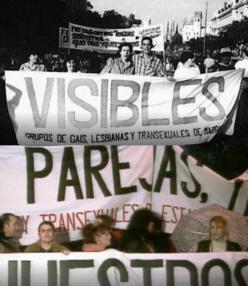 Orgullo de Madrid en los 90, con reivindicaciones lésbicas y trans