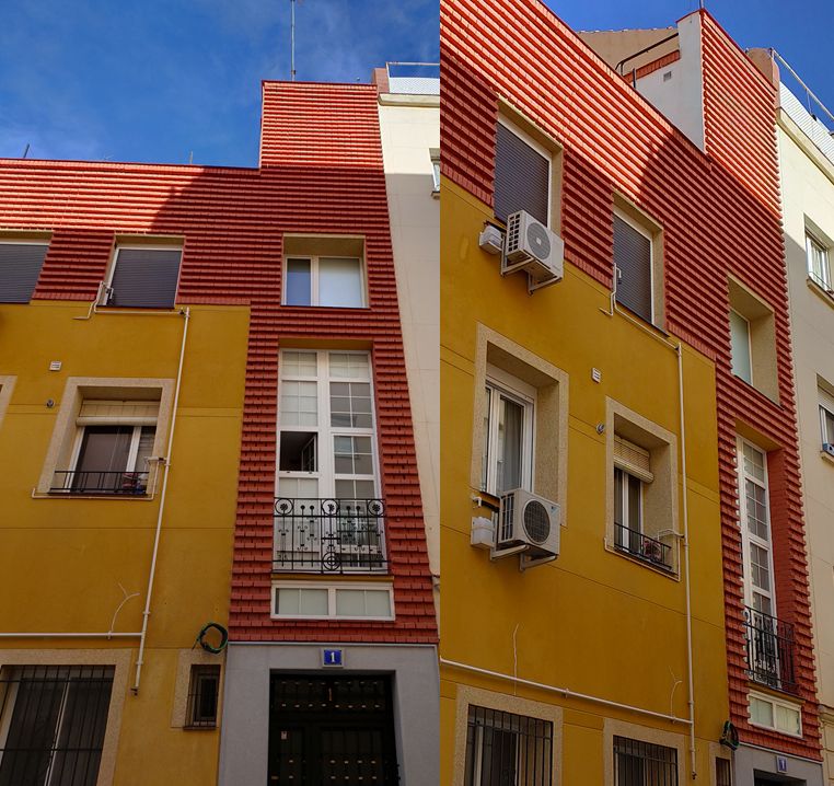 Estrías de ladrillo en el Madrid Art Decó de Chamberí