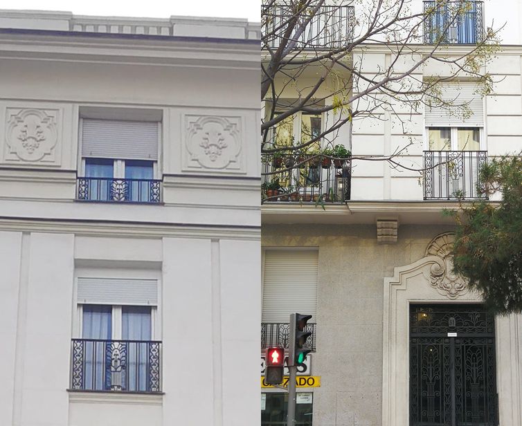 Ornamental Madrid Art Decó Zigzag Moderne en avenida Reina Victoria