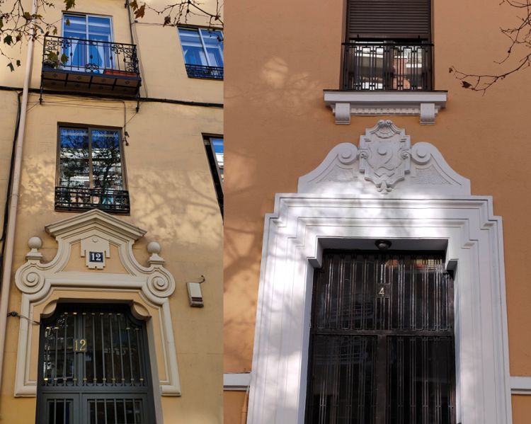Puertas Art Decó en la calle Ríos Rosas de Madrid