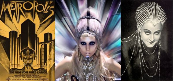 Art Decó de Metropolis en Born This Way de Lady Gaga