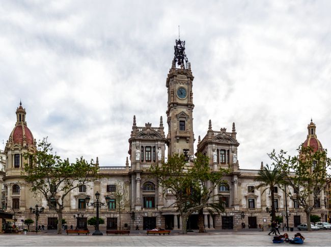Arquitectura de Valencia en la plaza del Ayuntamiento