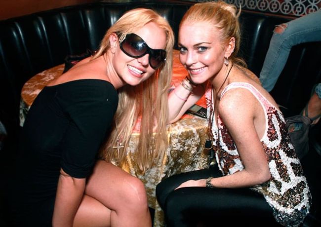Britney Spears y Lindsay Lohan en 2009