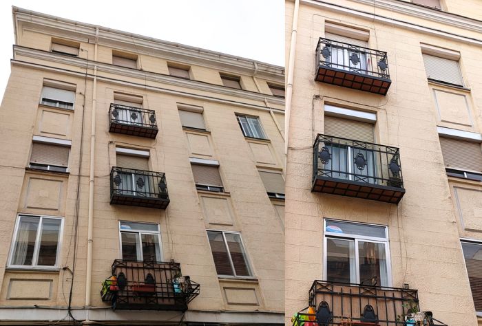 Fachadas Art Decó en las calles Antillón y Doña Berenguela