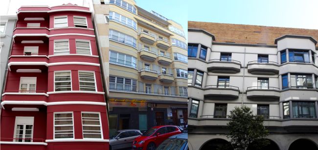 Arquitectura Art Decó casi Streamline Moderne en Galicia