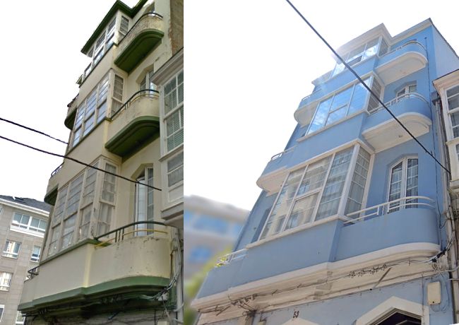 Casa Méndez Bouza en rúa Rubalcava 53, Ferrol Art Decó