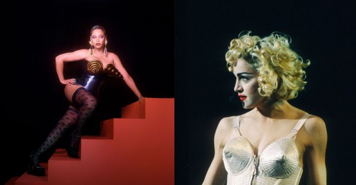 Sujetador de conos de Madonna en Renaissance de Beyoncé