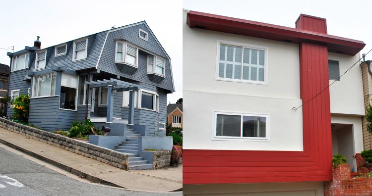 Arquitectura LGTBIAQ de Emily Williams en 245 Ocean View Blvd., Pacific Grove y 426 36th Avenue, San Francisco